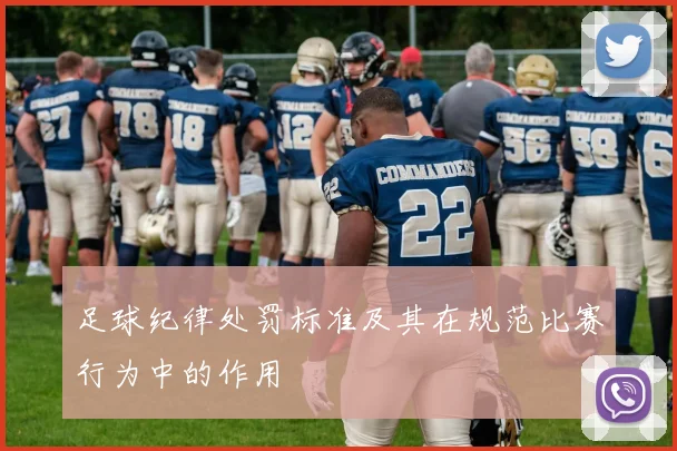 足球纪律处罚标准及其在规范比赛行为中的作用